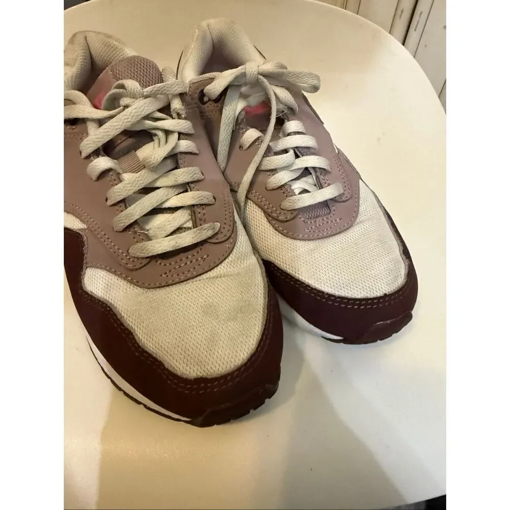 Nike Kids Air Max 1 GS Athletic Sneakers Light Violet Burgundy Crush Size 5Y